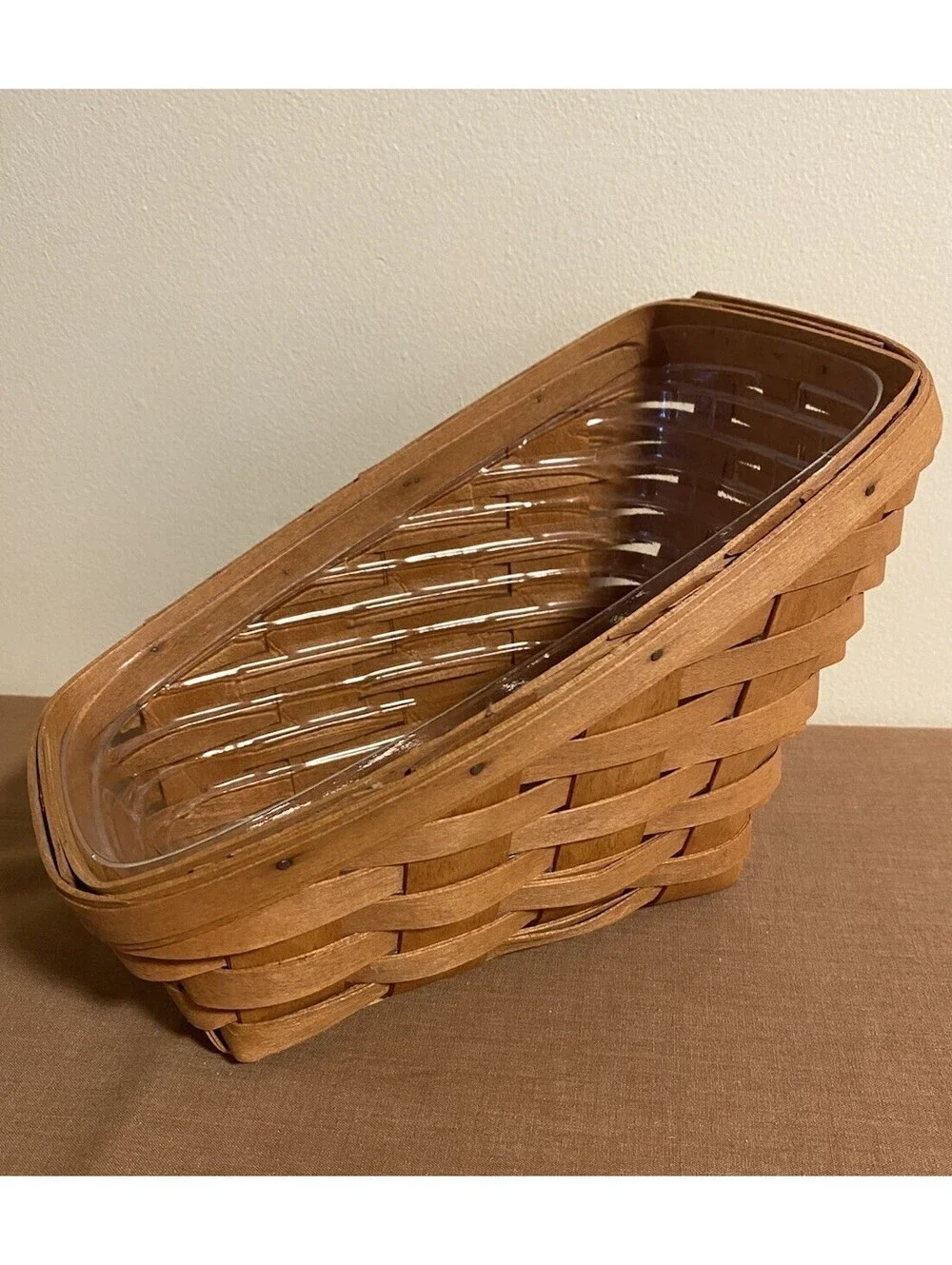 Longaberger 1993 Holiday Sleigh Vegetable Basket & Protector, Size Med